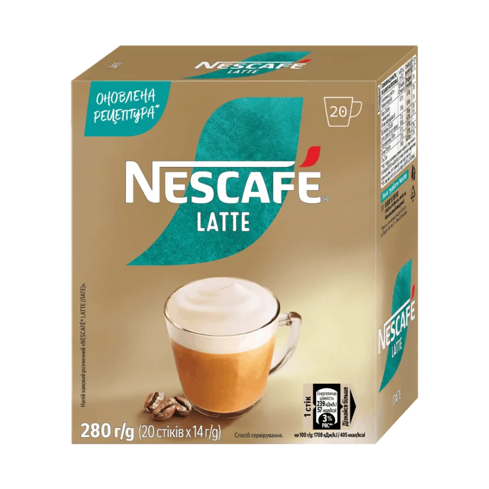 Latteページ Кавовий напій Nescafé Latte в стіках | Nescafé® UA